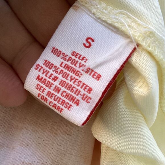 Anthropologie Flying Tomato Photo Finish Woven Mini Dress Women’s Small Mustard/ - Picture 8 of 9